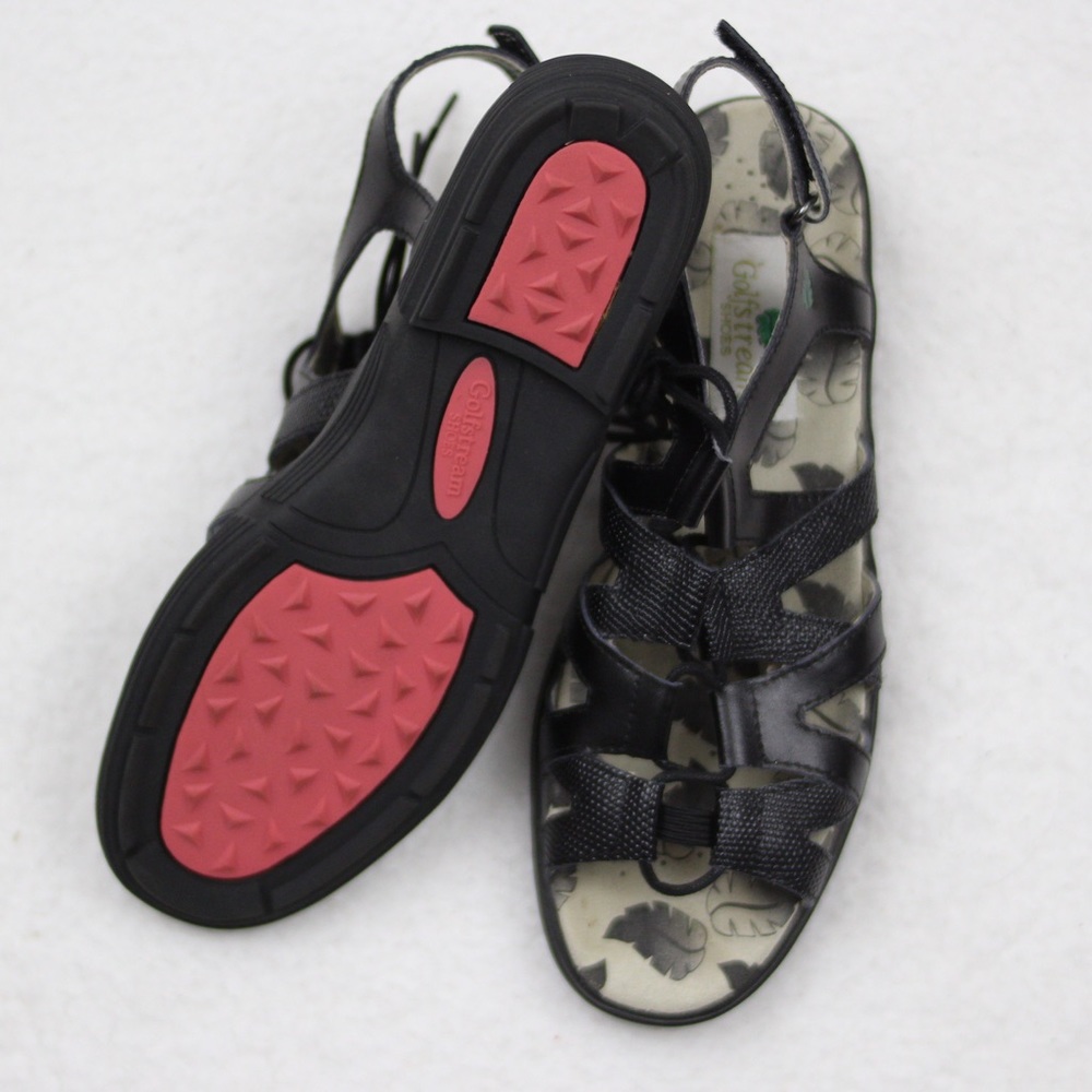 Golfstream Golfing Sandals Shoes Leather SZ 9 - Picture 5 of 8